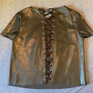 H&M Leather Women’s Corset Top